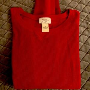 Loft Ann Taylor Women’s Red thermal shirt size XS pre owned